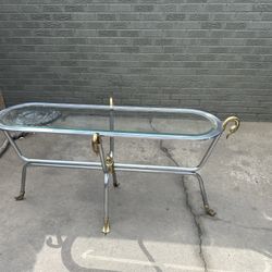 1960’s Antique Swan Glass Table 