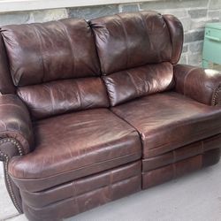 Beautiful Leather Loveseat (reclines too!)
