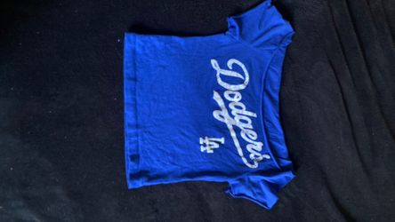 Womens Dodgers Off Shoulder/ Crop Top Shirt