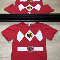 Vintage 2000s Kids / Toddlers Mighty Morphin Power Ranger Red Ranger Shirt 