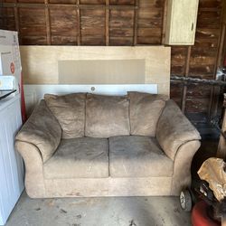 Couch in garage