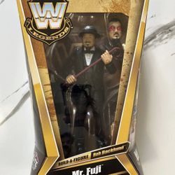 WWE Mr. Fuji Elite Legends Series 30 Wrestling Figure Demolition WWF WCW In Hand