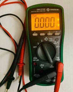 Greenlee DM-210A Digital Multimeter with Test Leads