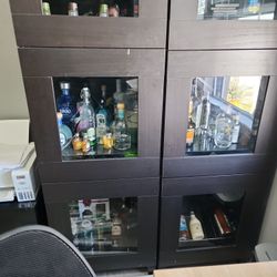 Wood And Glass Cabinets 