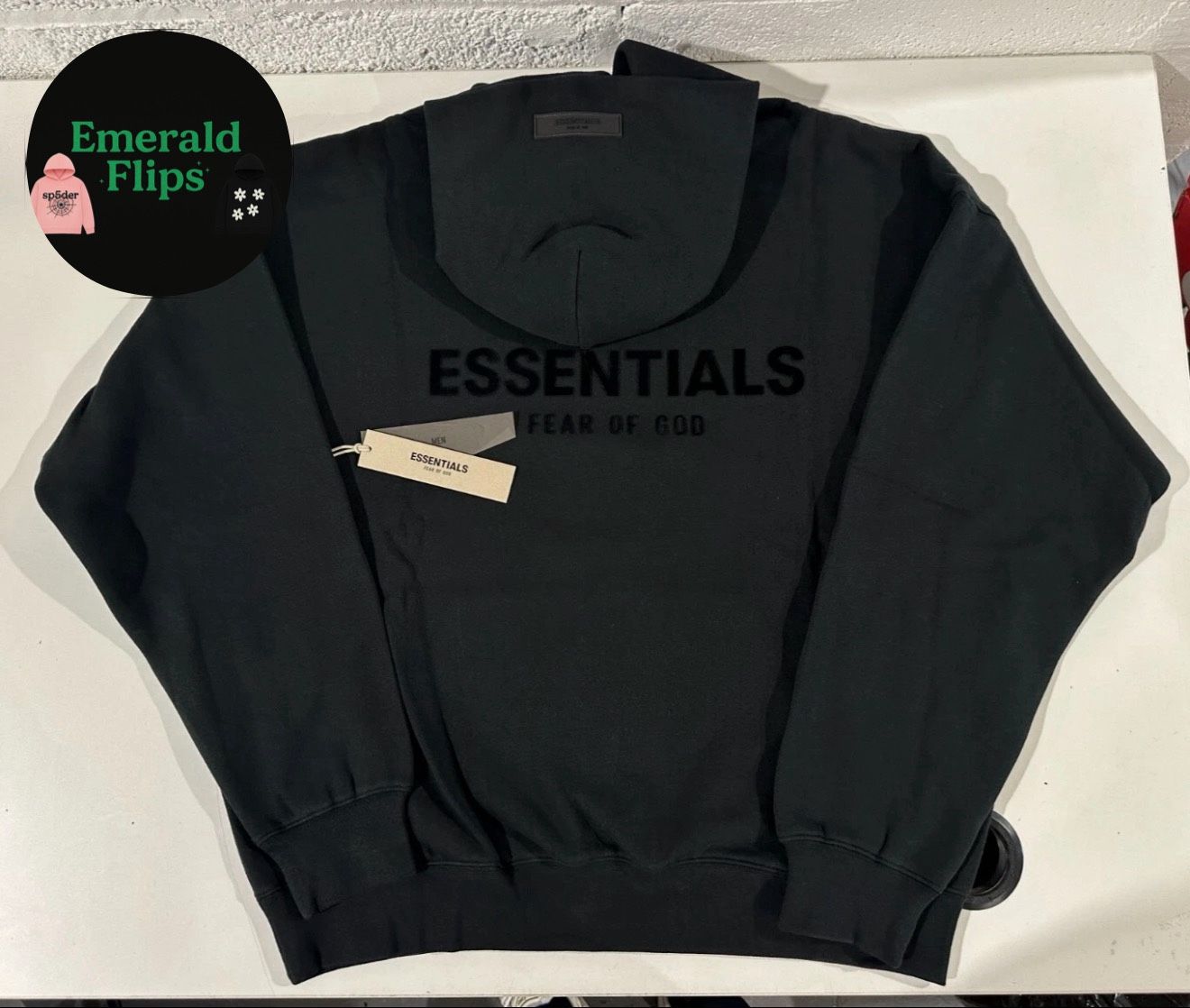 Essential Hoodie Stretch Limo Black