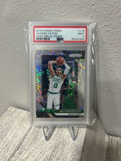 Jayson Tatum 2018 Panini Prizm #118 Fast Break Prizm PSA 9 MINT Boston Celtics