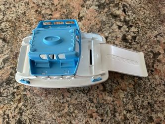 Green Toys Ferry Boat with Mini Cars Bathtub Toy, Blue/White
