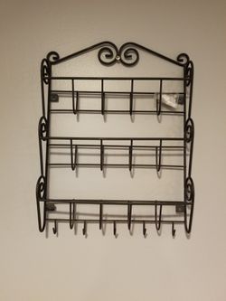 Wall-Mounted 3-Tier Mail Organizer With Key Hooks
