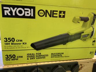 RYOBI ONE+ 18V Blower 350 CFM PCLLB01B w/ 4Ah Battery - Used