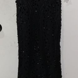 Royal Queen Collection Black Beaded Prom Dress size 8