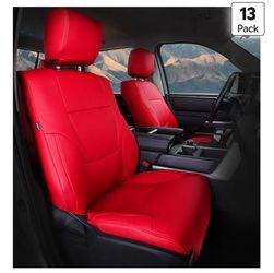 Red seat covers for toyota tundra 14 -21