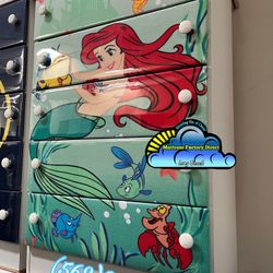 Little Mermaid Five Drawer Dresser Chest Cajonera Comoda Nueva New 