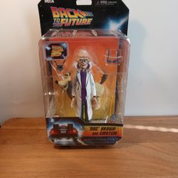  NECA Back to the Future Toony Classics Doc Brown and Einstein 6” Scale Action Figure. 