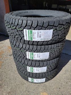 265 70 17 ALL TERRAIN KUMHO TIRES TACOMA 4RUNNER TUNDRA SEQUOIA SILVERADO SUBURBAN AVALANCHE TAHOE SIERRA F150 RAM TITAN 