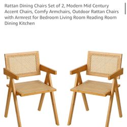 Rattan Dining Chair (Set Of 2)