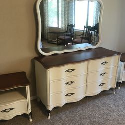 Dresser with Mirror and matching Nightstands