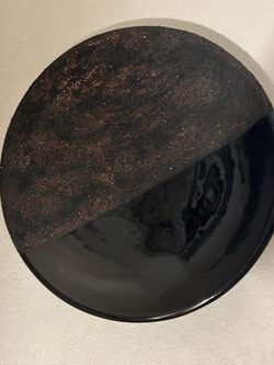 18" Vintage Signed Van Teal Postmodern Centerpiece Charger Plate - Heavy Art Glass