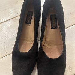 Coach Vintage Suede Chunky Heel