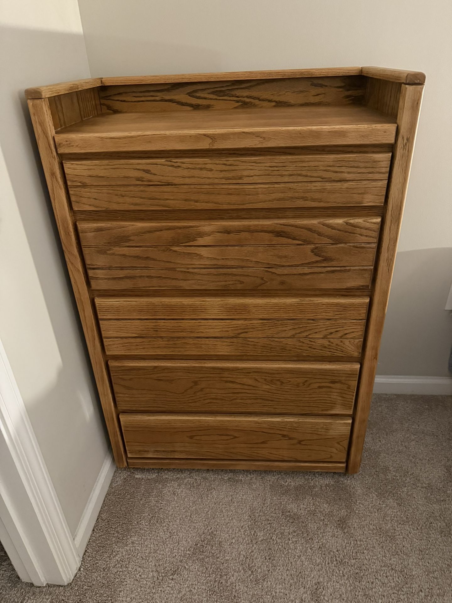 Solid oak wood dresser