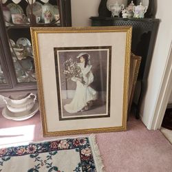 Large Beautiful Print Of Victorian Lady