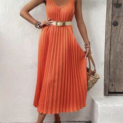 Solid A Line Dress