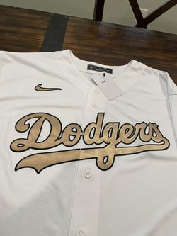 MLB Nike Los Angeles Dodgers White Gold 2022 All Star Jersey