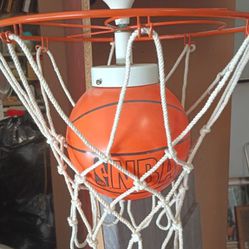 NBA Hanging Basketball Inside Hoop With Net Lamp