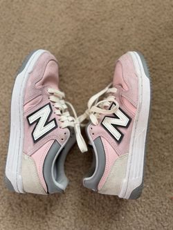 New Balance Pink Suede Low-Top Sneakers