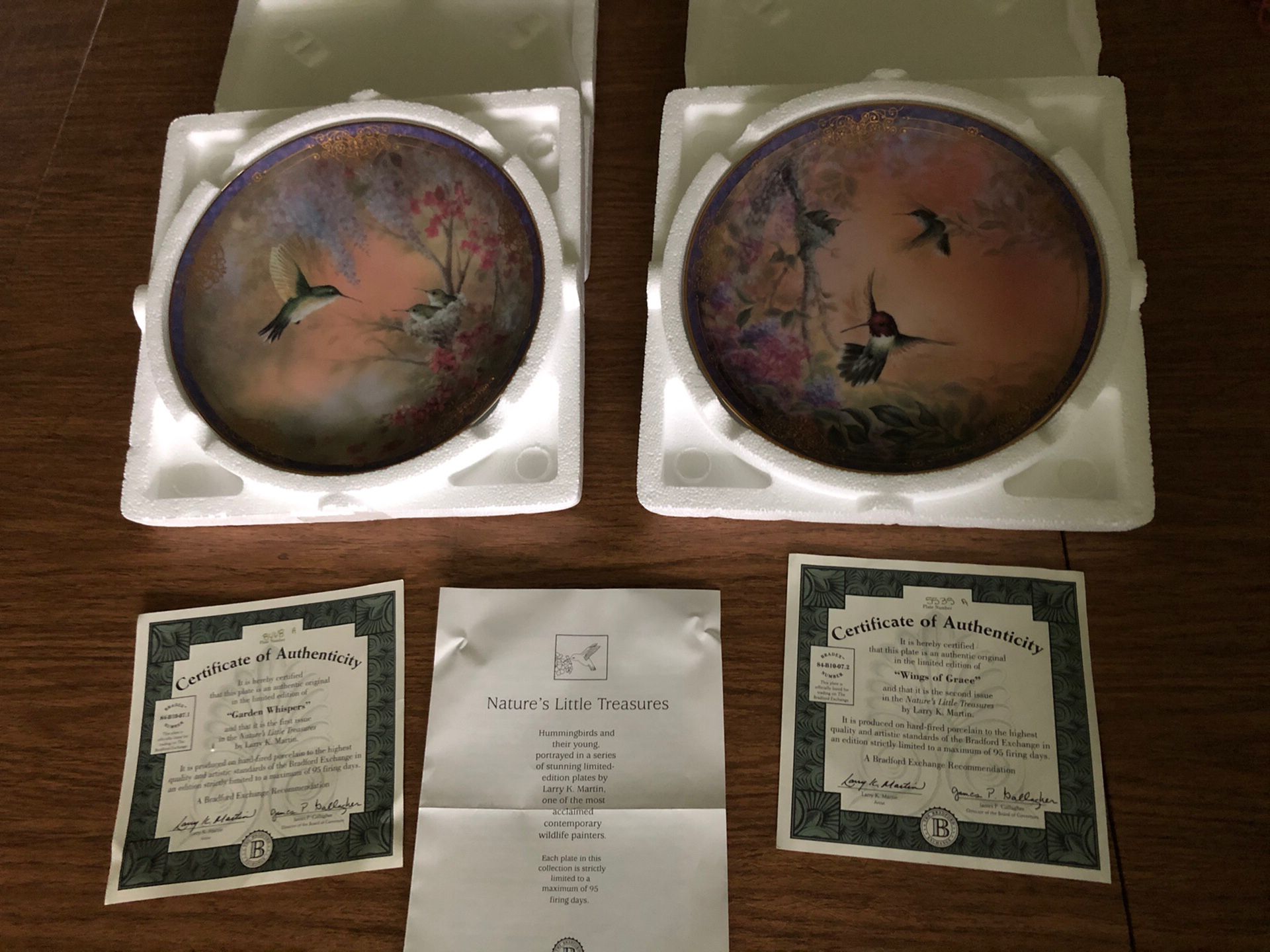 Hummingbird Colletible Plates