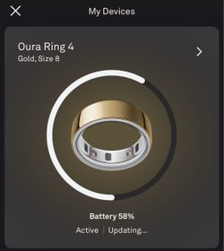 Oura Ring 4, Size 8