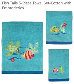 Kids fish bathroom set