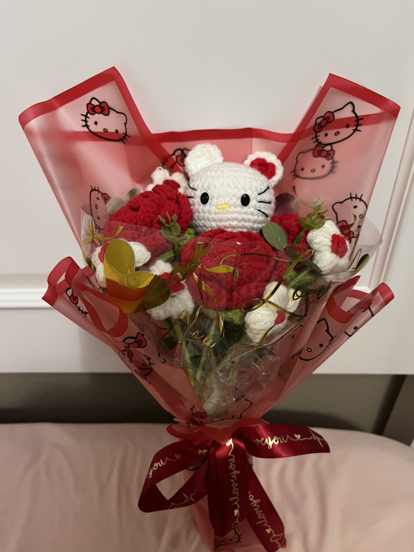 Hello Kitty crochet bouquet