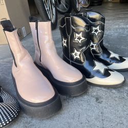 6 Pairs Of Girls Shoes Sizes 2-4 All Together $40