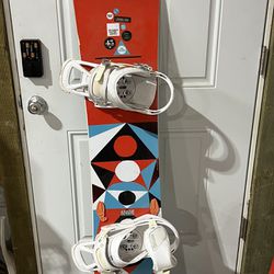 Snowboard package - board/bindings, Scott Envy helmet, (Boots Are SOLD)