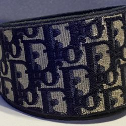 Christian DIOR Designer Women's Navy Blue Logo D-Oblique Headband Hair Accessory