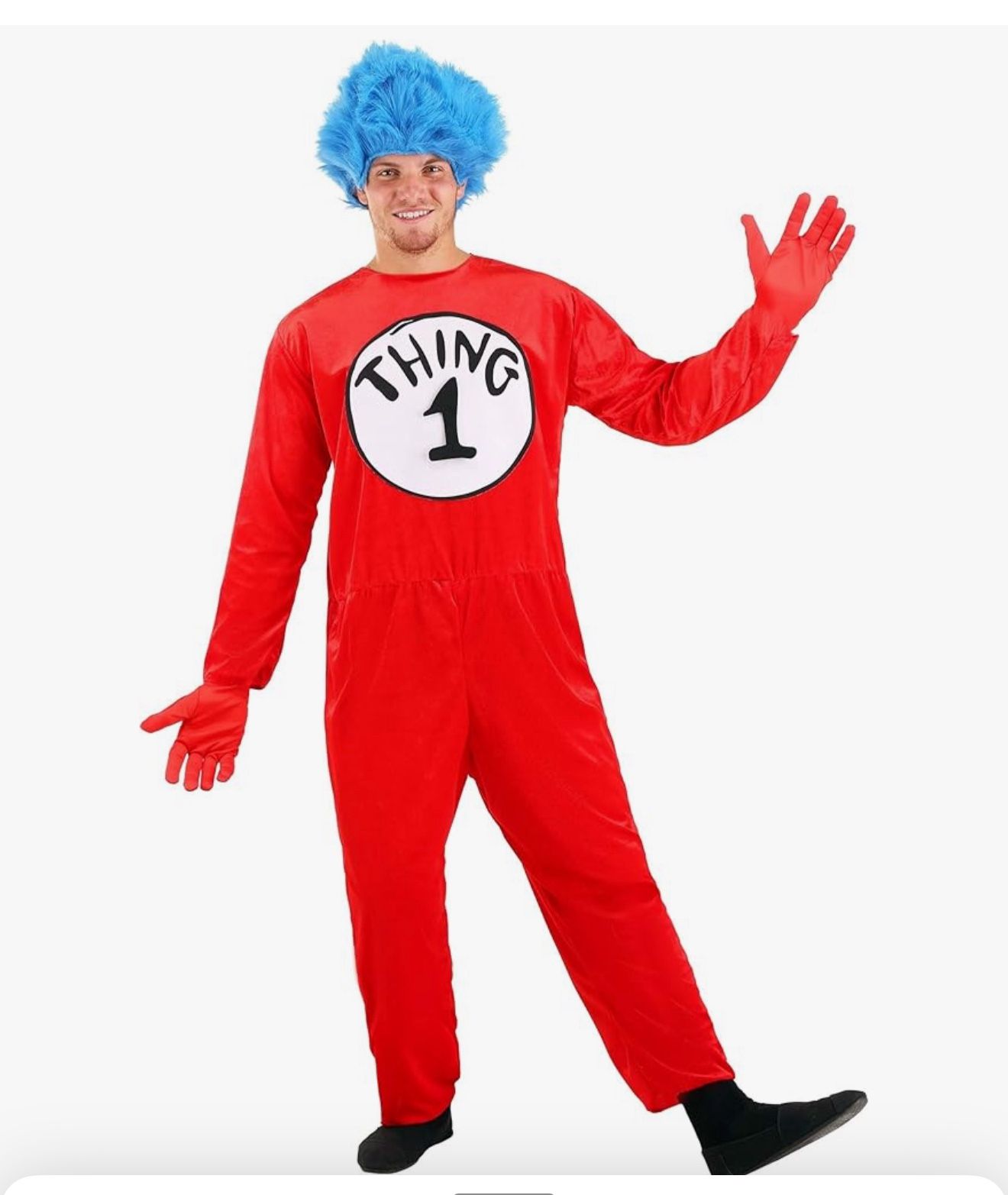 Dr. Seuss Thing 1 and Thing 2 Costume for Adults Size 2XL