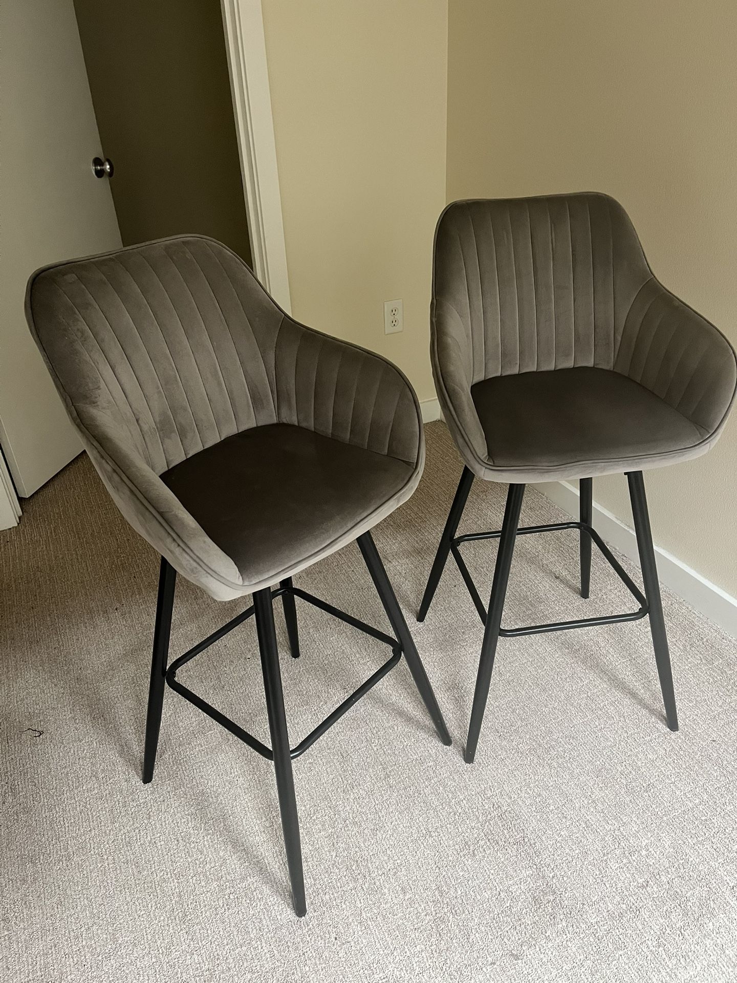 Gray Kitchen Or Bar Stools
