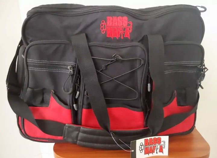 Bass Mafia Fishing Tackle Bag With Wheels and a Pullout Handle - NWT - NOS - Discontinued - BRAND NEW WITH TAGS