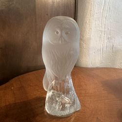 Glass/frosted Crystal Owl Figurine