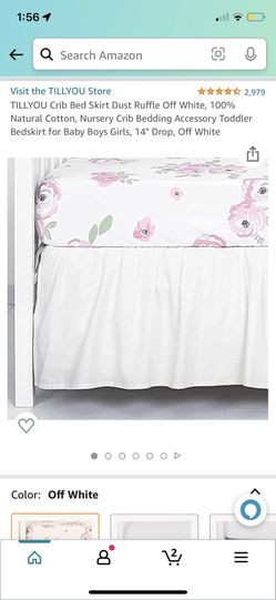 White Crib Bed Skirt 