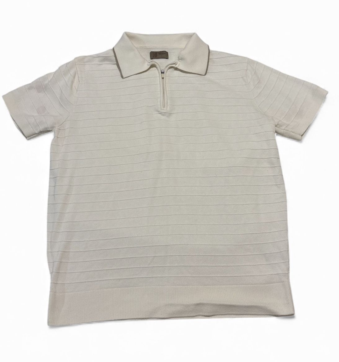 Men’s HB Knitwear Cream Polo Shirt - Size L