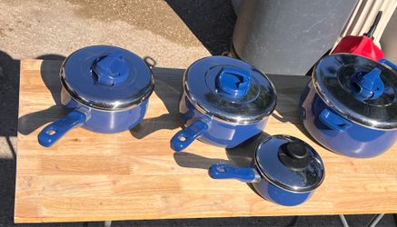 T-Fal Ultra Base Non Stick Cookware Set blue - Cookware