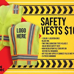 Safety Vest Print Logo 