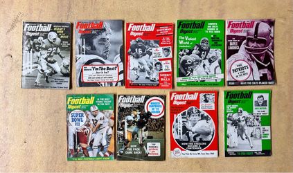 Football Digest Magazine Lot 1972–1973
