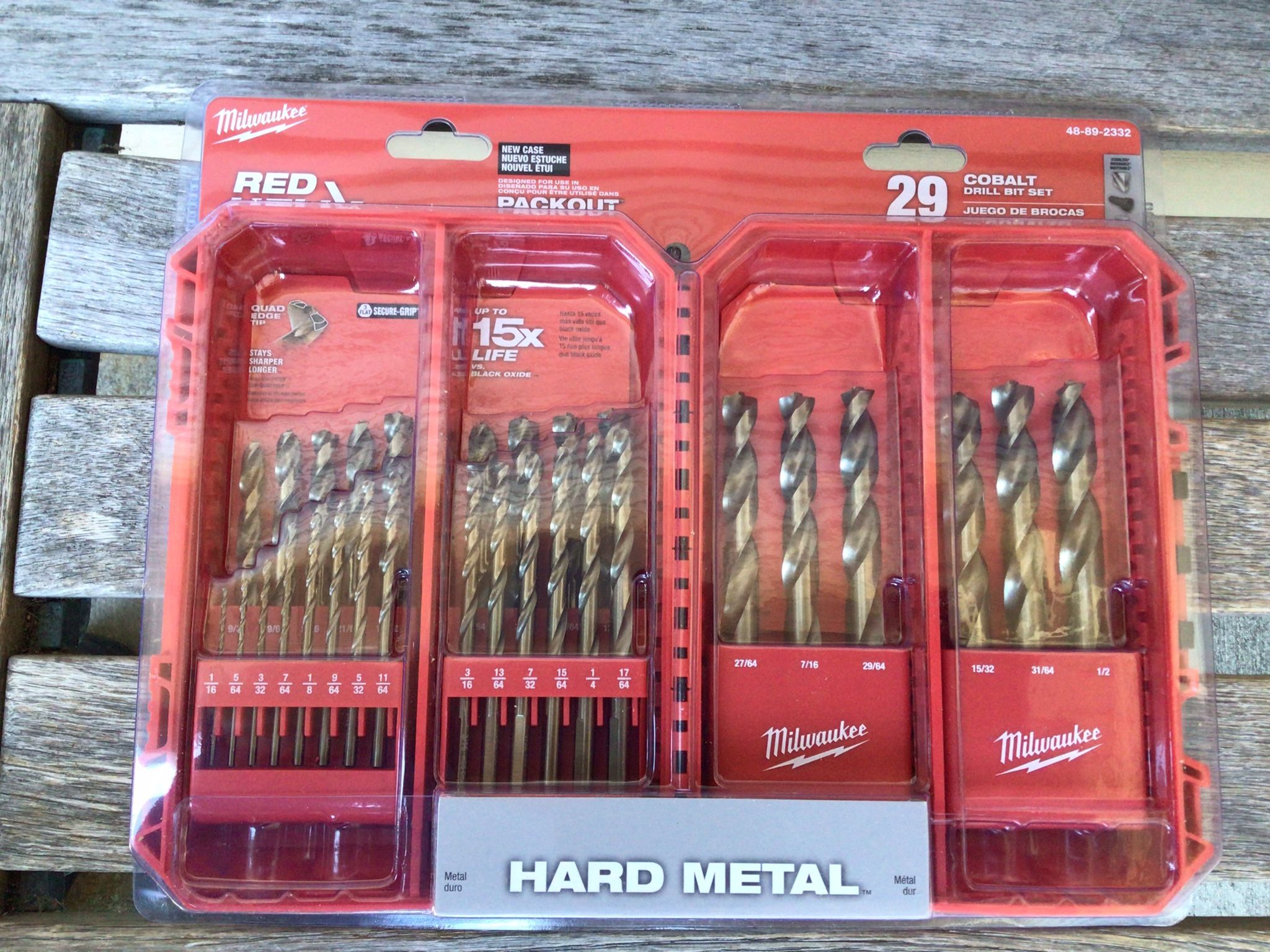 Milwaukee Red Helix Cobalt Drill Bit Set 29PC. Brand NEW.