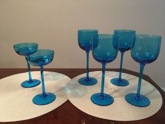 Glassware Blue Decorative 