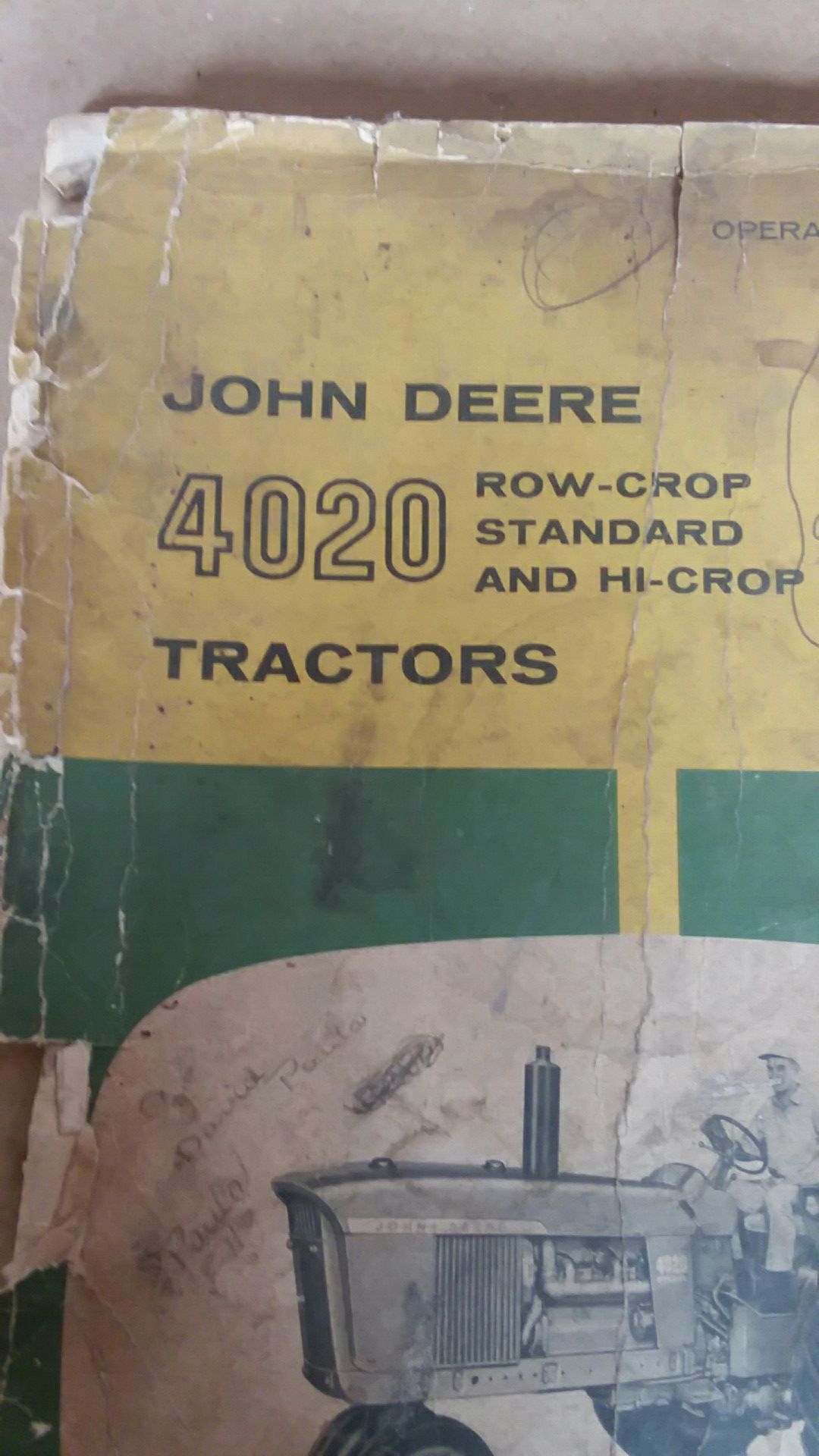 John deer Tractor manual 4020