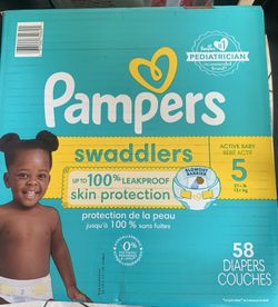 PAMPERS SWADDLERS SIZE 5