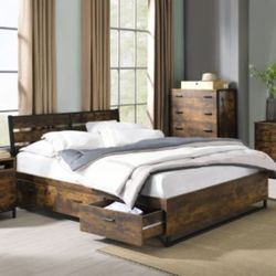 QUEEN BED FRAME MATTRES SOLD SEPARATELY NEW IN BOX ☎️ 1714586,2564 PICK UP PRICE 1875W COMMONWEALT UNIT A FULLERTON CAL