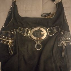  Guess Leather & Canvas Bag